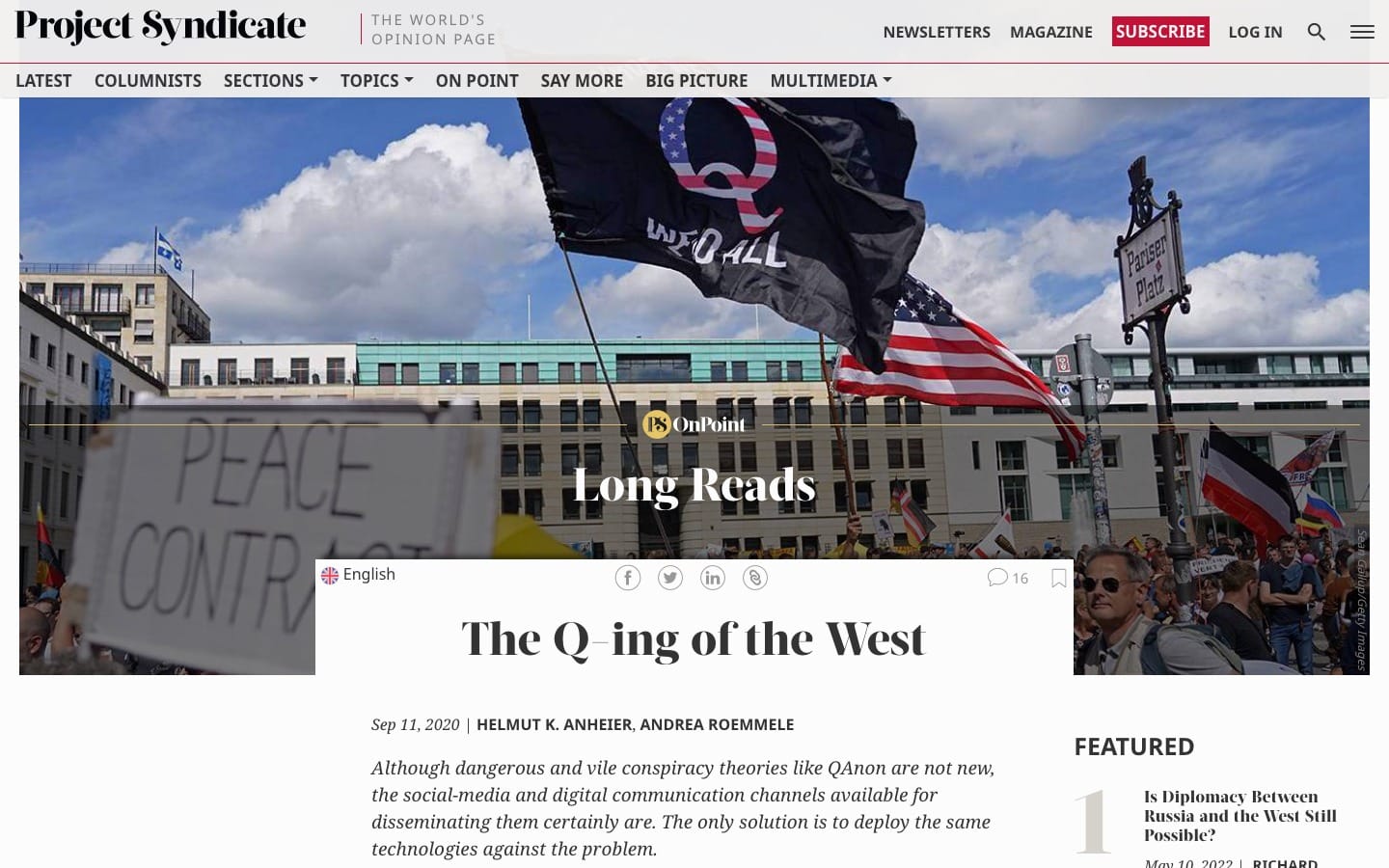 The Q‑ing of the West
